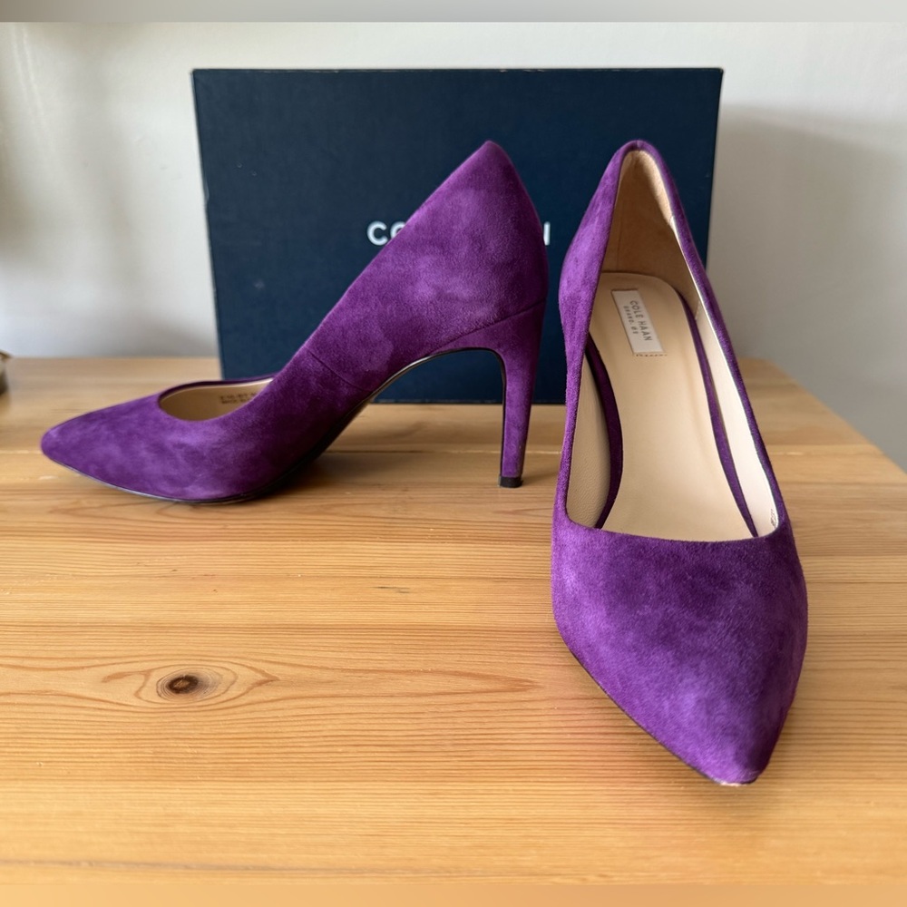 Cole Haan genuine suede leather heels size 8